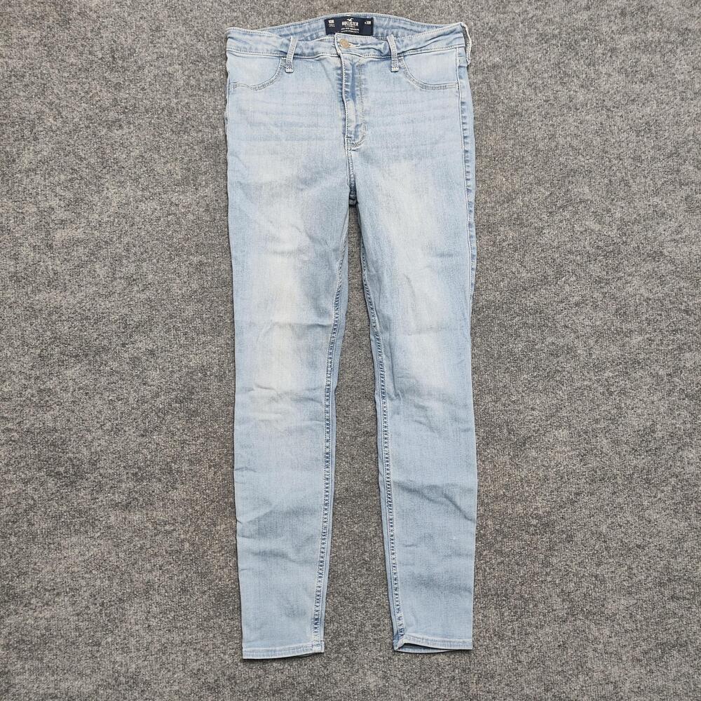 Hollister Jeans Womens 10R Light Wash Blue High Rise Jean Legging Stretch Denim